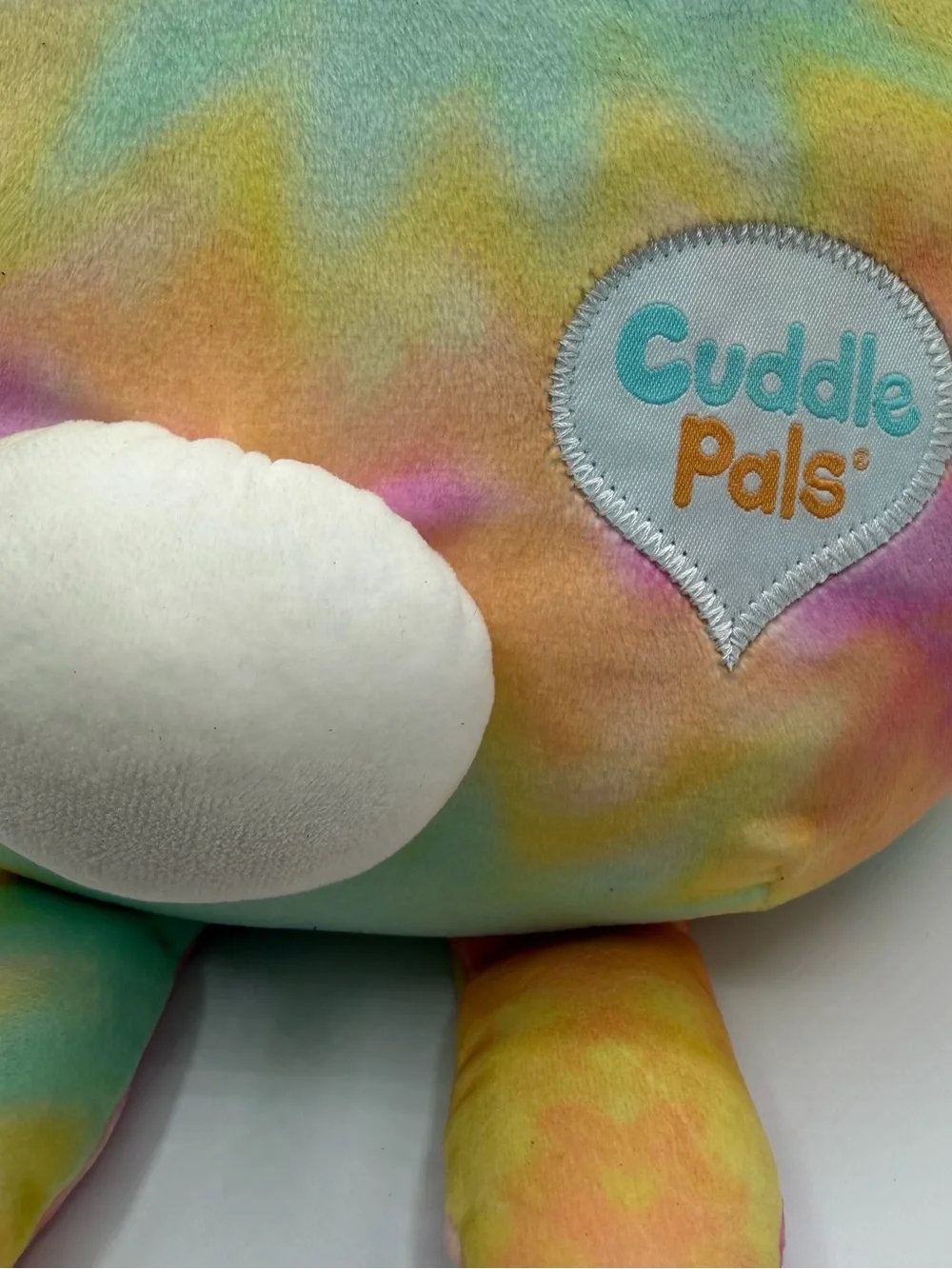 Kids Preferred Cuddle Pals Tie Dye Bunny Plush 20” Pastel Rainbow Stuffed Animal